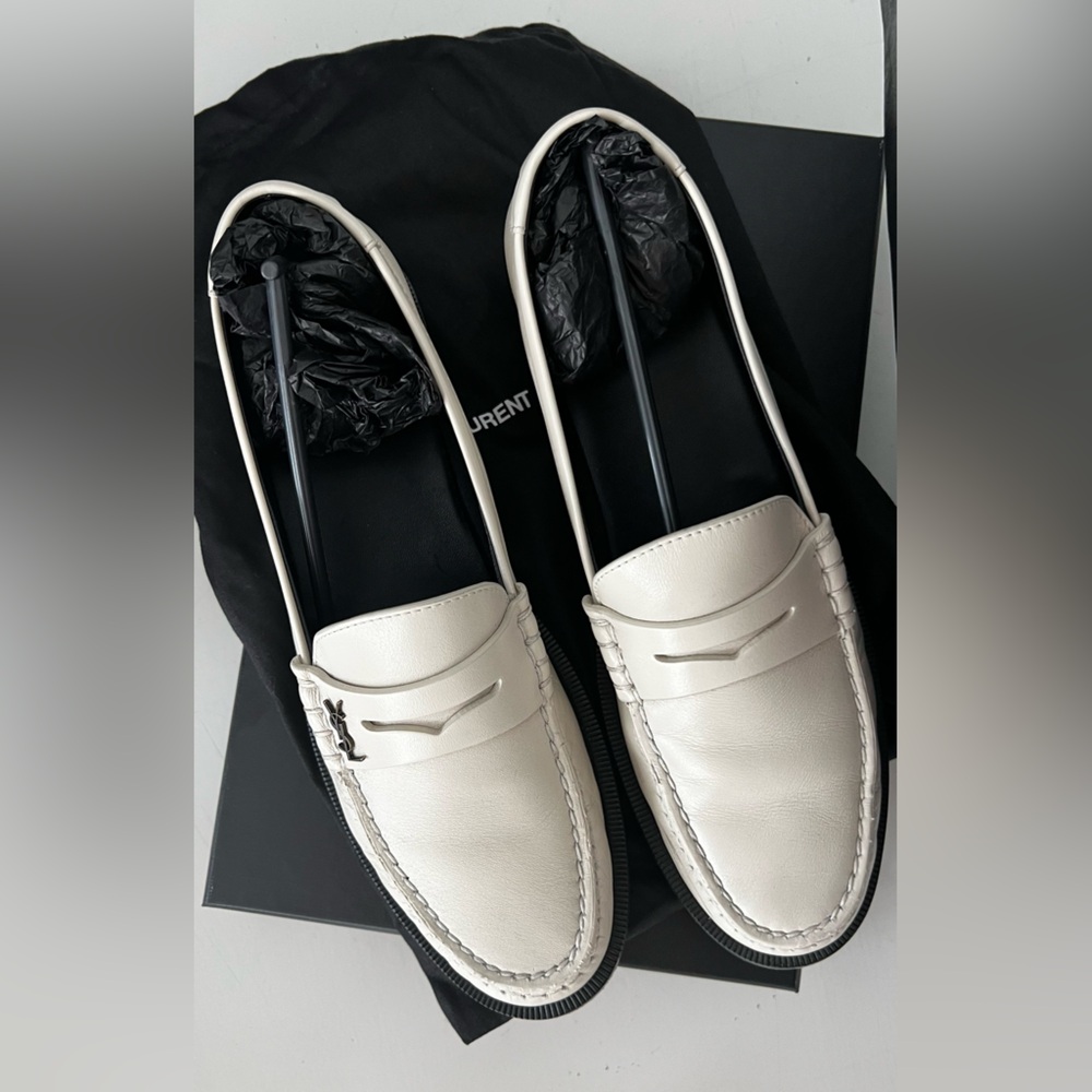 Saint Laurent Le Loafer Monogram Penny Loafer (Women)